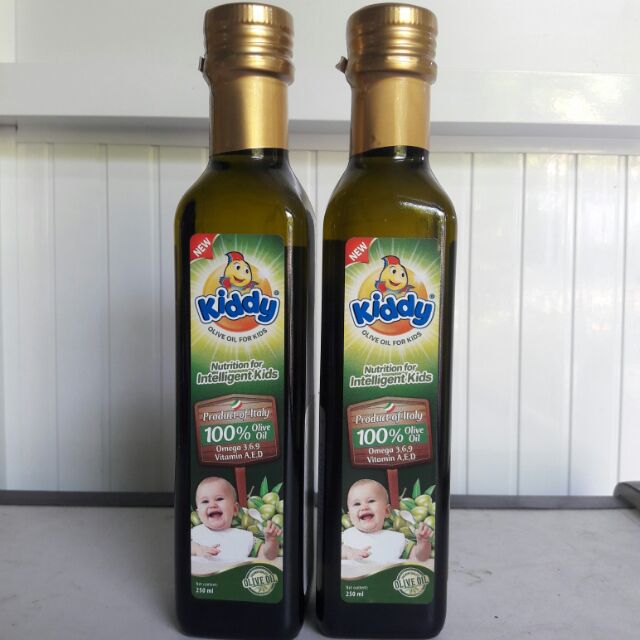 2 Chai Dầu ăn Kiddy Olive, dầu ăn Ô-liu, dầu ăn dinh dưỡng Kiddy cho bé 250ml/chai
