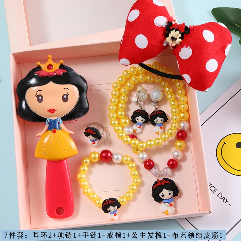 Bộ Trang Sức Đính Ngọc Trai Phong Cách Công Chúa Cho Bé Gái