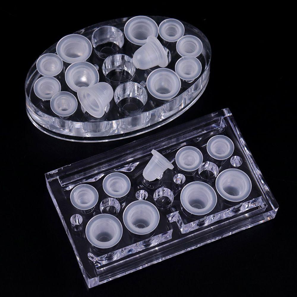 JARRED Cốc Silicone Trong Suốt Đựng Mực Xăm Chân Mày Chuyên Nghiệp