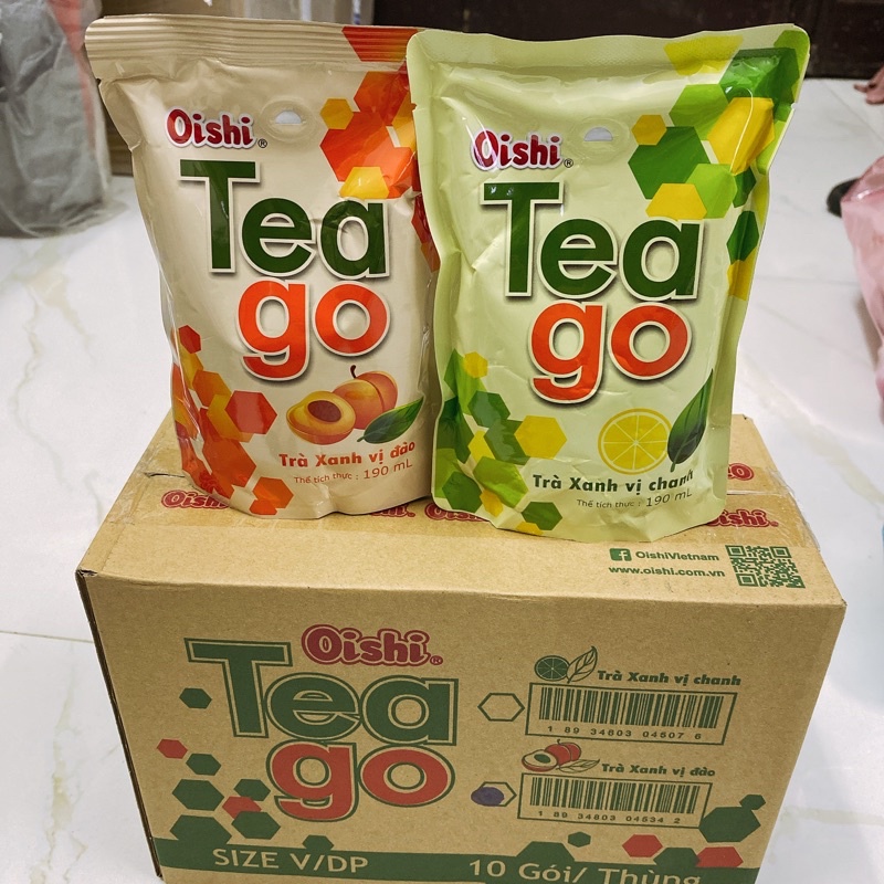 Nước trà xanh, hoa quả Teago Oishi 190ml