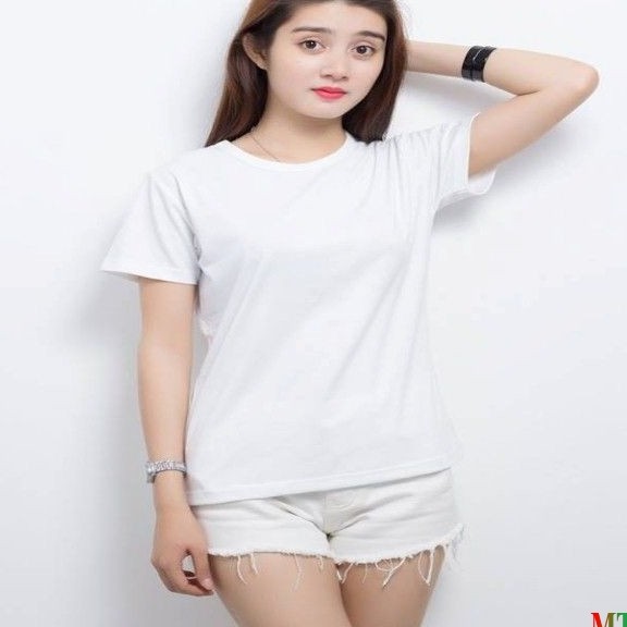 Áo Thun Trơn Màu Trắng Cao Cấp