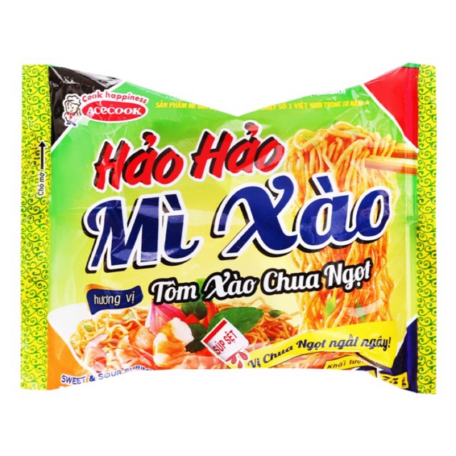 Mì xào khô Hảo Hảo hương vị Tôm Xào chua ngọt gói 75g