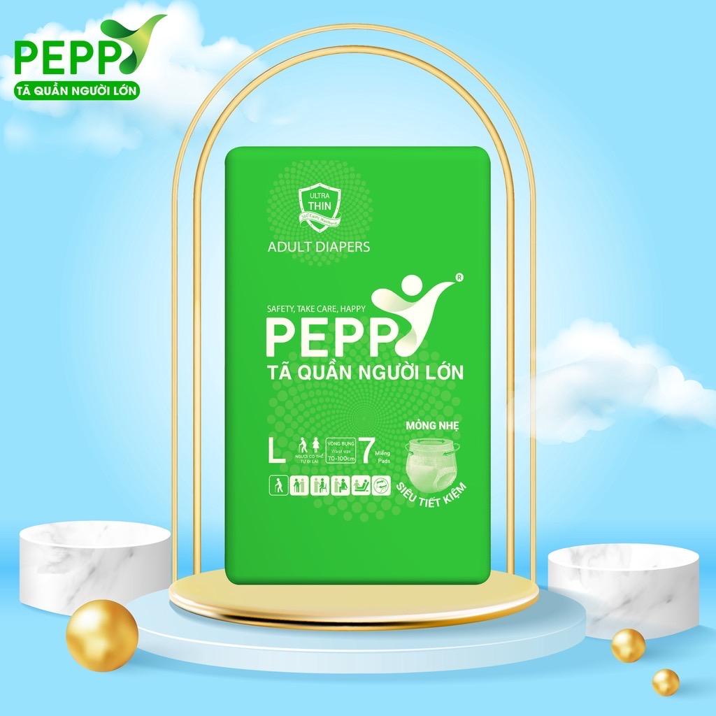 [Rẻ vô địch] 1 GÓI TÃ QUẦN NGƯỜI LỚN PEPPY siêu mềm, mỏng nhẹ, thấm hút cao SIZE M 8 MIẾNG/ SIZE L 7 MIẾNG/XL 7 miếng