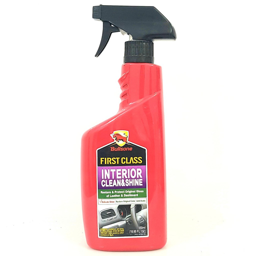 (Hàng sale) Dung dịch làm sạch ghế thảm, nội thất Bullsone Interior Clean &amp; Shine 550ml