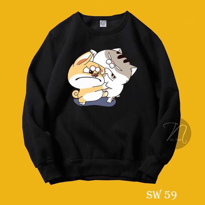 áo nỉ in hình Unisex chất siêu mềm mịn