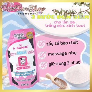 Muối tắm abonne tẩy tế bào chết - a bonne triple white spa milk sữa bò giảm mụn lưng