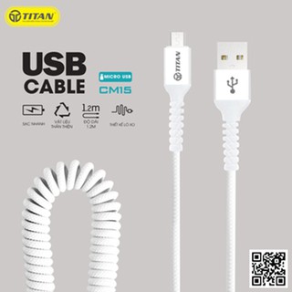 Cáp Lò Xo Micro TITAN CM15 cáp bọc kim loại