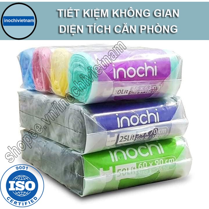 Túi Rác Tự Phân Huỷ - 4 cuộn tiện dụng Soji Dạng Cuộn Màu Đen giúp nhà trở nên gọn gàng sạch sẽ TRM