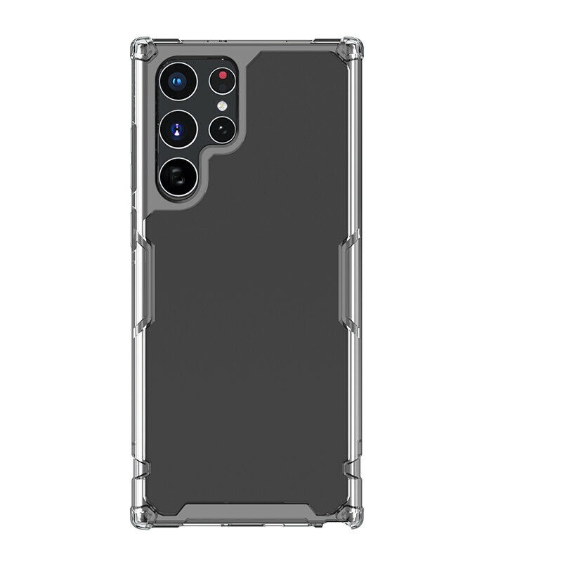 Ốp Lưng Samsung S22 Ultra Viền Màu Lưng Trong Hiệu Nillkin Nature TPU Chống Va Đập