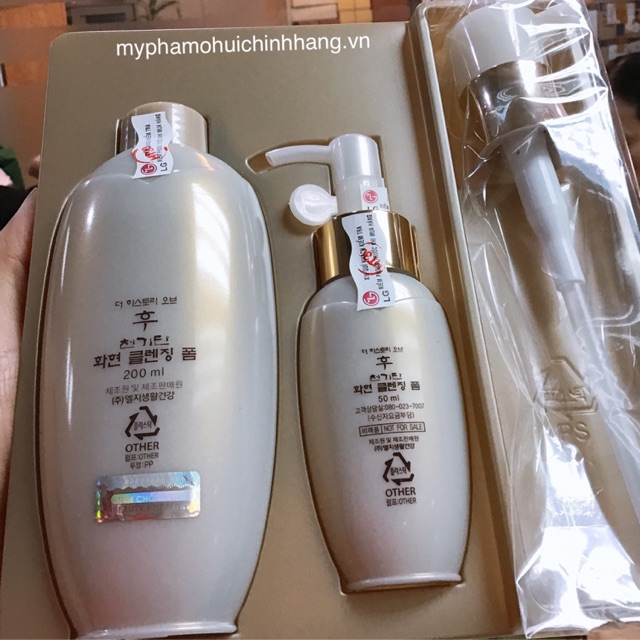 Set Sữa rửa mặt tái sinh da Whoo Radiant Cleansing Foam dành cho cả làn da nhạy cảm/ mỹ phẩm Ohui công ty chính hãng