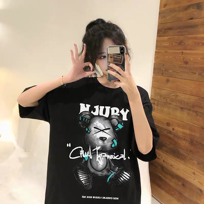 Áo thun nam nữ unisex tay lỡ, áo phông cotton from rộng Oversize DA70