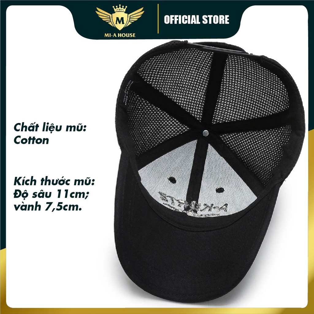 Mũ lưỡi trai Unisex A - KURTZ phối lưới, thoáng mát phù hợp cho nam nữ