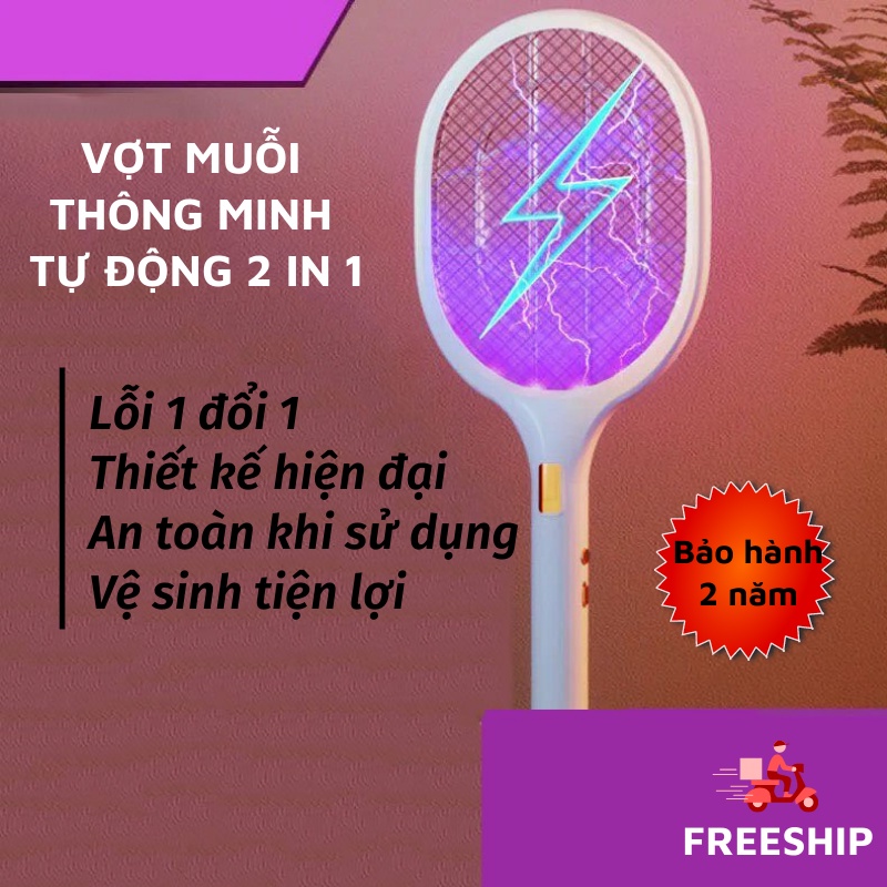 Vợt Muỗi Đèn Bắt Muỗi Và Diệt Côn Trùng Thông Minh Tiện Dụng