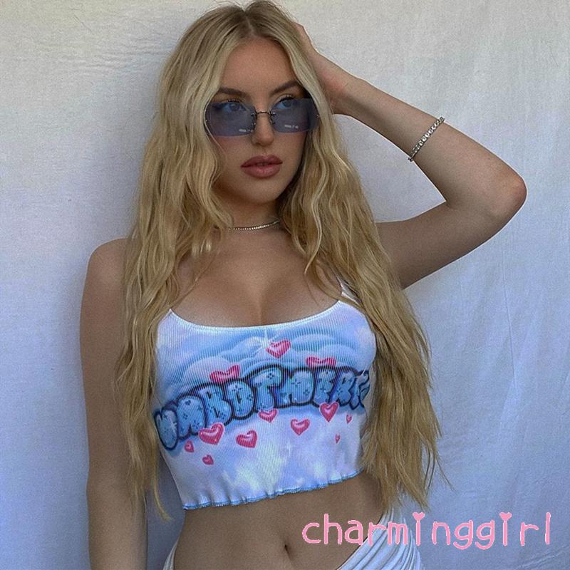 Áo Thun Nữ Không Tay In Chữ Thời Trang Cá Tính