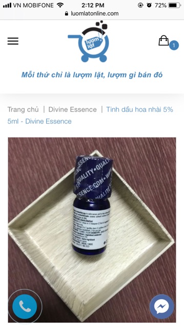 TINH DẦU HOA NHÀI 5% 5ML - DIVINE ESSENCE