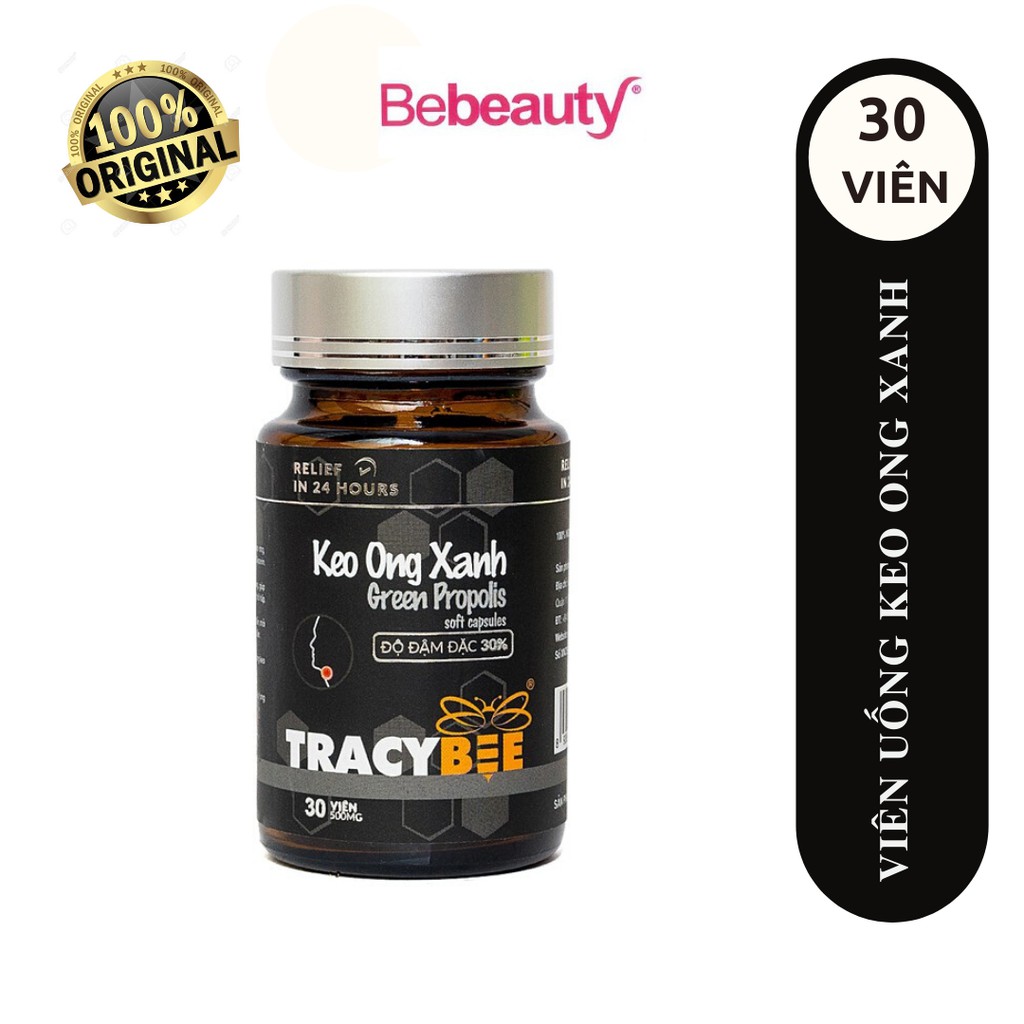 Viên Uống Keo Ong Xanh Sát Khuẩn Cổ Họng TracyBee Chai 30 viên