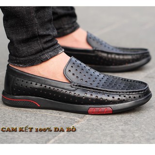 Giày mọi hè nam da bò cao cấp, đế cao su siêu bền [timmoi]