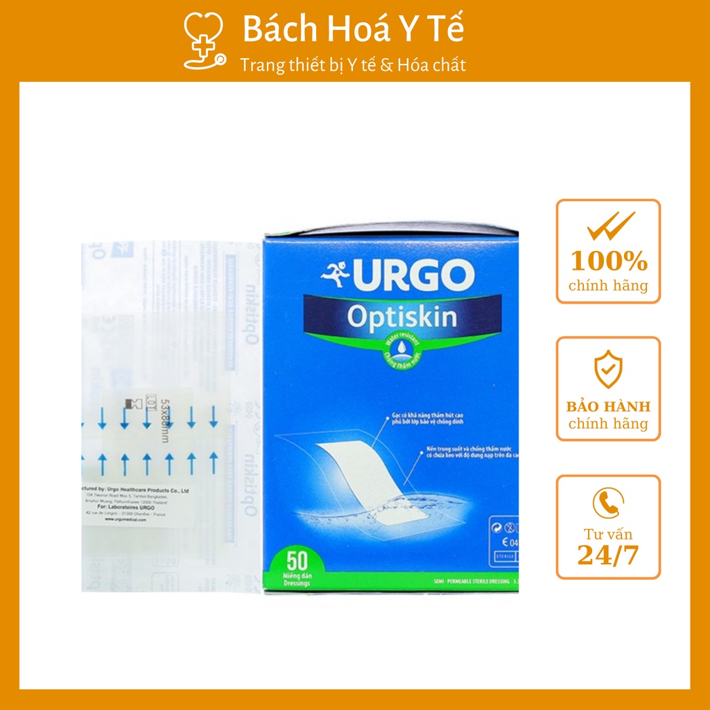 Băng vô trùng không thấm nước Optiskin 5.3cm x 8cm hộp 50 miếng (không Film)