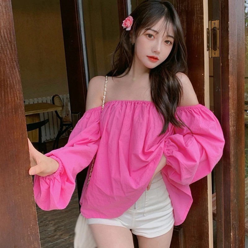 Áo trễ vai tay dài