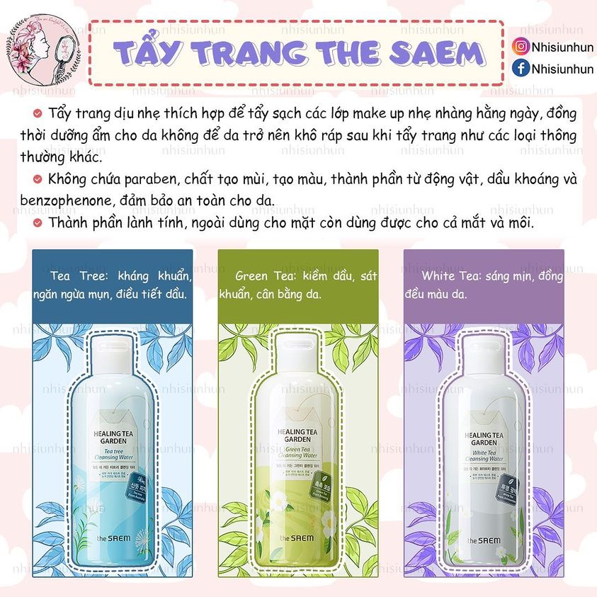 Tẩy Trang Healing Tea Garden Cleansing Water - The S.A.E.M