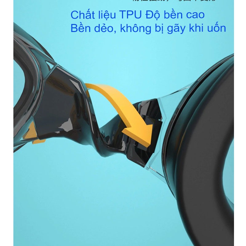 Kính bơi người lớn mắt kính bơi trong suốt cản tia UV KB 1030