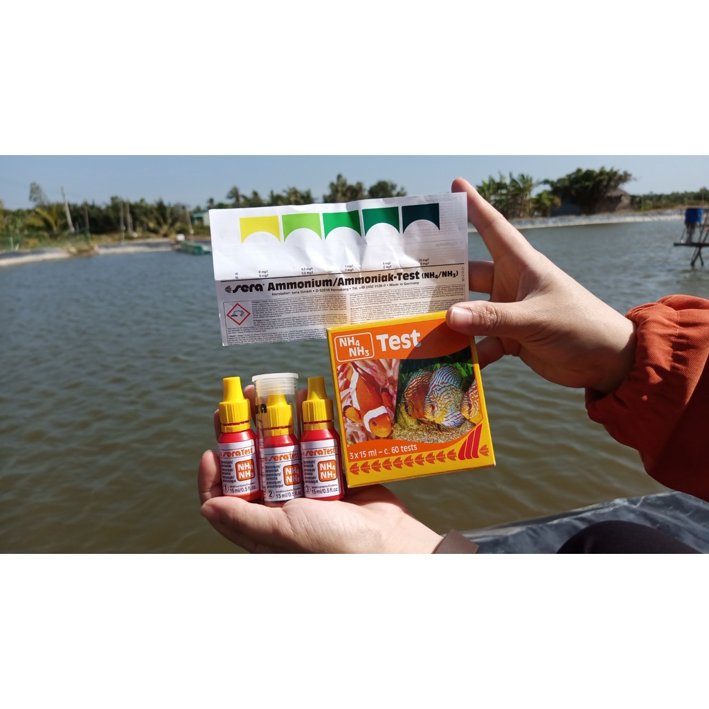 Test NH3, Test NH4 Sera, Test kiểm tra khí độc NH3 cho ao tôm cá