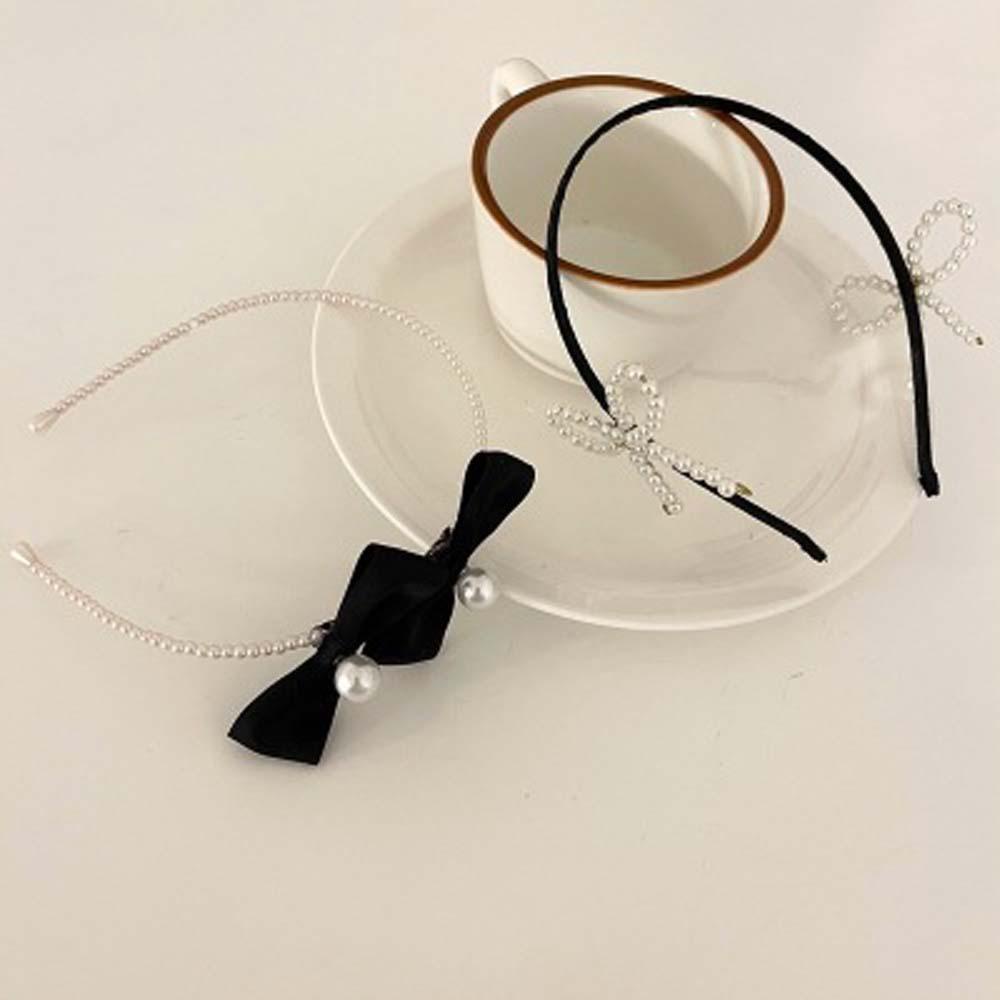 ANEMONE Băng Đô Cài Tóc Màu Đen Phong Cách Retro Thanh Lịch Cho Nữ