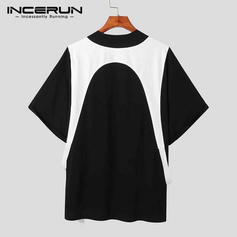 Áo thun tay ngắn INCERUN thời trang dành cho nam