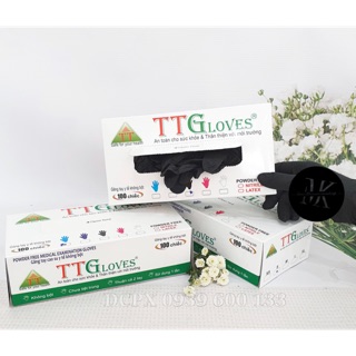 Găng tay đen / găng tay cao su y tế ko bột