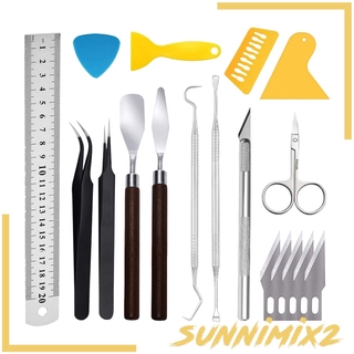 [Sunnimix2] Bộ 18 Dụng cụ làm cỏ Vinyl thủ công Bộ công cụ Vinyl cơ bản cho Cameos Lettering