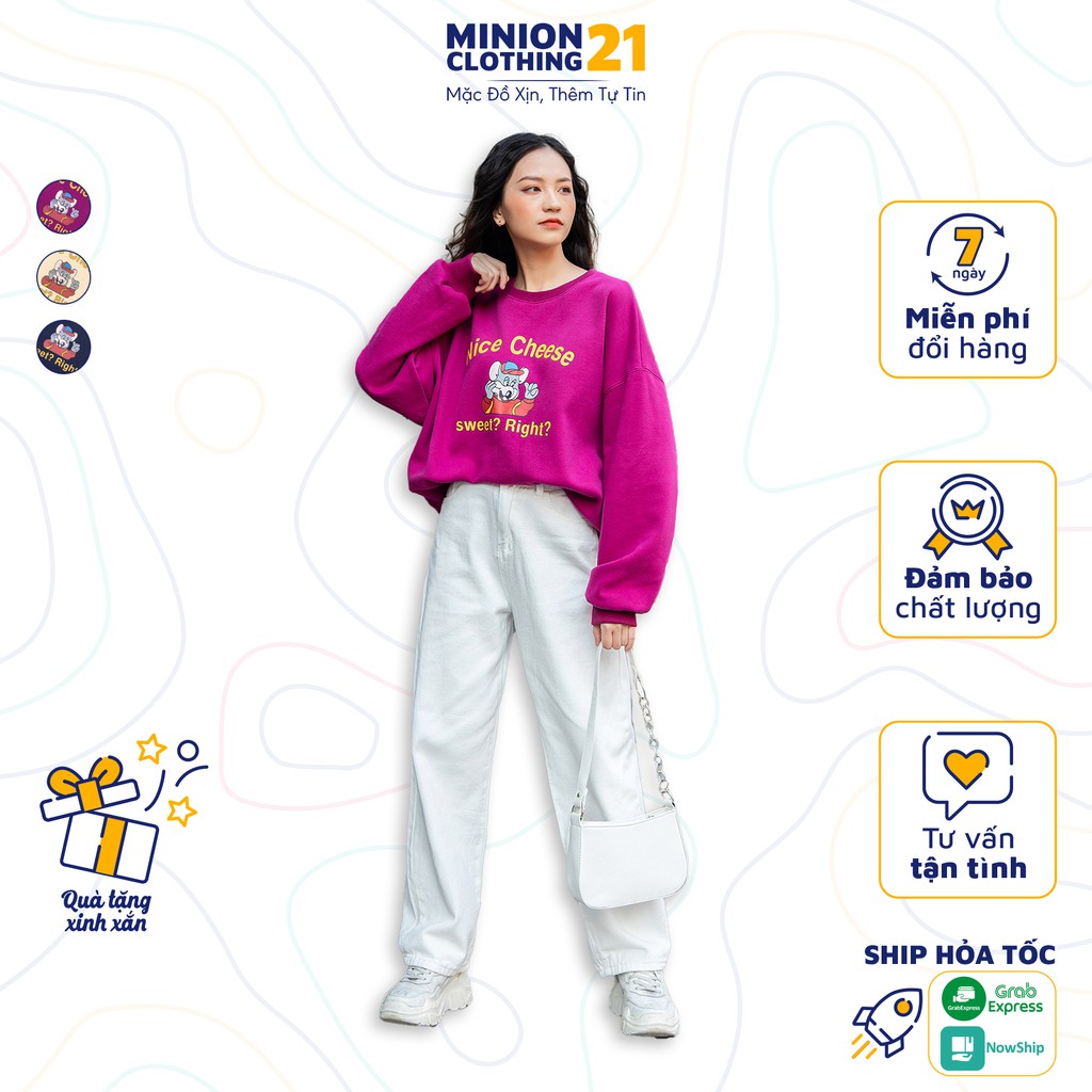 Áo nỉ Minion Clothing form rộng, Sweater dáng Unisex, phong cách Ulzzang Streetwear A2916 | WebRaoVat - webraovat.net.vn