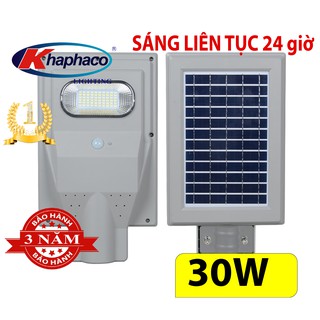 [SIÊU PHẨM] ĐÈN LED NĂNG LƯỢNG MẶT TRỜI 30W KHAPHACO 0845A30-01 CẢM ỨNG NGƯỜI SÁNG LIÊN TỤC 24 GIỜ