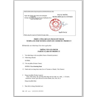 Sữa rửa mặt cao cấp GCELL Hàn Quốc