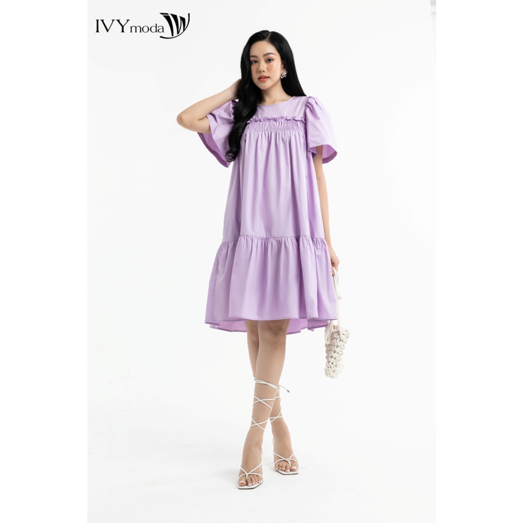 Đầm Babydoll tay bồng IVY moda MS 47B9395