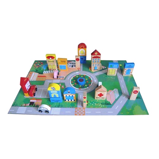 Mô hình thành phố tương lai cho bé thỏa sức sáng tạo, đồ chơi gỗ Winwintoys