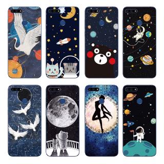 Ốp điện thoại bằng TPU mềm họa tiết hoạt hình dành cho Huawei Y6 2018 /Enjoy 8E /Honor 7A/Y6 Prime 2018
