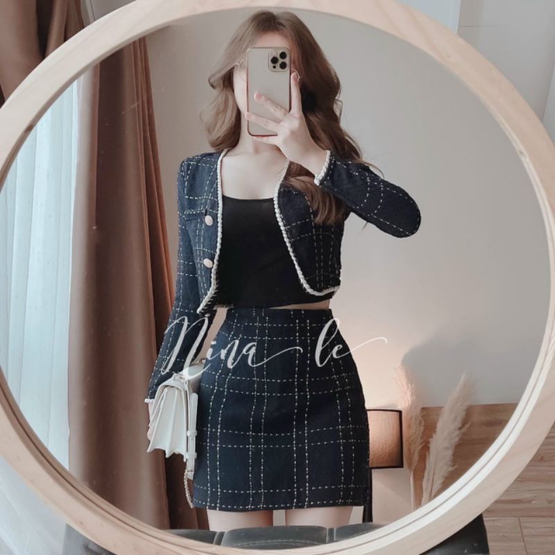 set dạ tweed 3 món sang chảnh | BigBuy360 - bigbuy360.vn