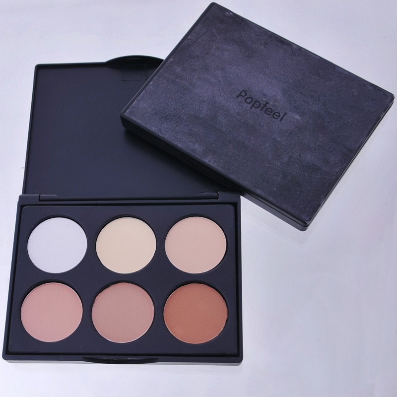 [Hàng mới về] Hộp phấn tạo khối 6 màu Popfeel kèm cọ | BigBuy360 - bigbuy360.vn