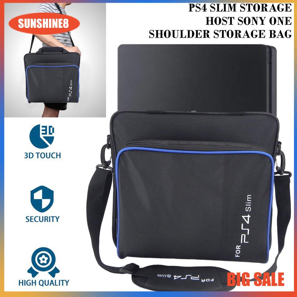 【SUN】Game Console Storage Bag Shoulder Bag Shock Proof Travel Hand Bag for PS4 Slim