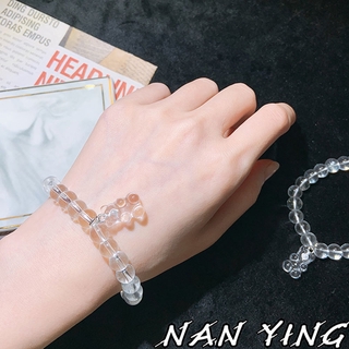 Vòng Tay Kim Loại Mặt Hình Gấu Đính Đá Xinh Xắn Cho Nữ