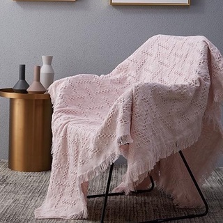 Thảm dệt phủ sofa họa tiết 3D tone màu pastel - Thảm Vintage