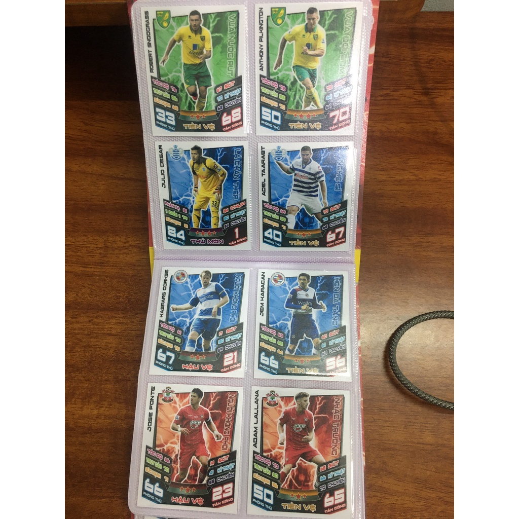 Bộ Sưu Tập 96 Thẻ Cầu Thủ In Album Match Attax 2012-13