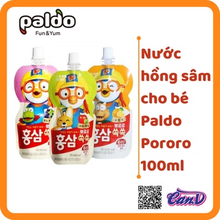 (3 vị) Nước hồng sâm cho bé Paldo Pororo túi 100ml