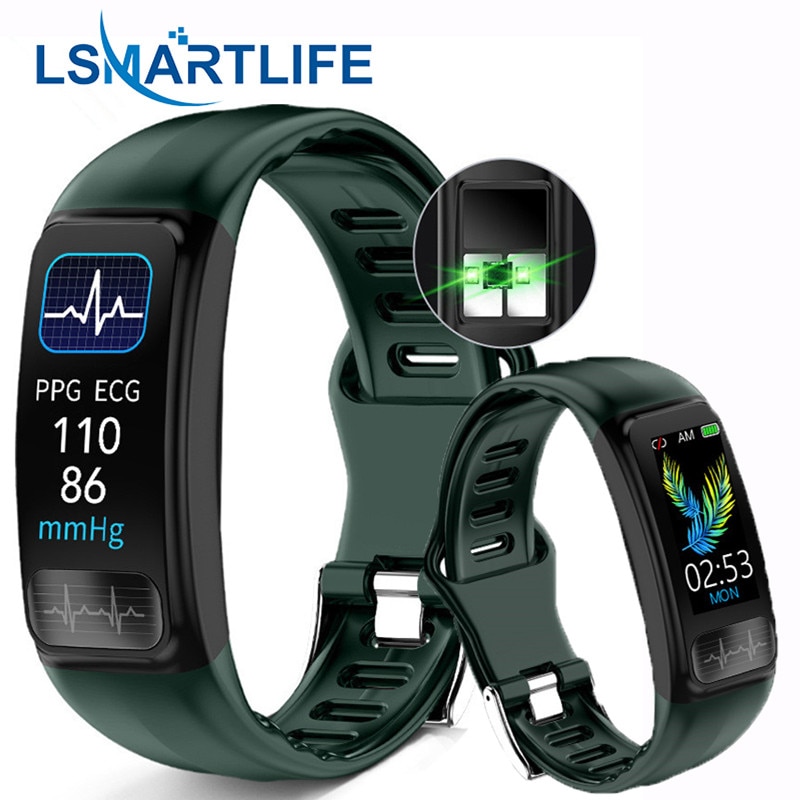 P12 ECG PPG Vòng đeo tay thông minh Máy đo nhịp tim Máy đo nhịp tim Smartband Thể thao IP67 Vòng đeo tay thể dục chống nước