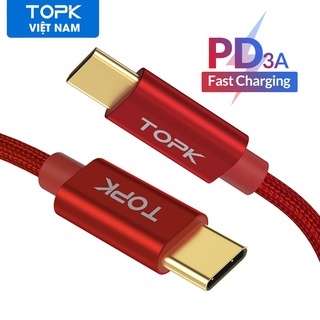  Cáp TOPK AN80 3A USB Type C Sang Lightning PD QC3.0 Cáp Sạc Nhanh Cho Iphone 6 7 8 11 X PD QC3.0 