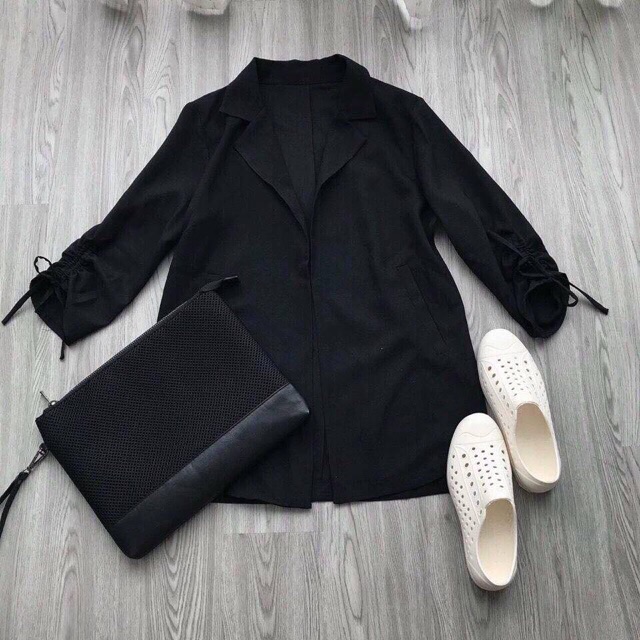 Áo Blazer Dáng Suông Tay Lỡ Rút Dây Cá Tính | BigBuy360 - bigbuy360.vn
