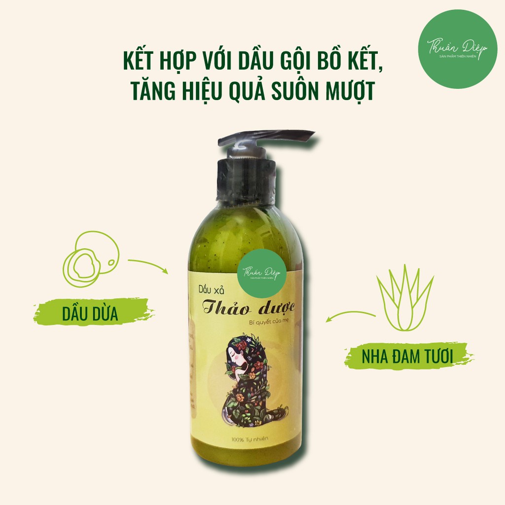 Bộ đôi dầu gội xả bưởi giúp mọc tóc KTH handmade