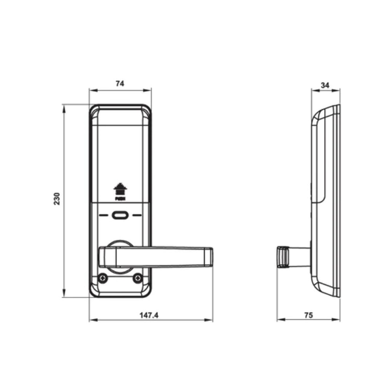 [FREESHIP HCM] Khóa Điện Tử Hafele EL7700-TCS - Màu Đen