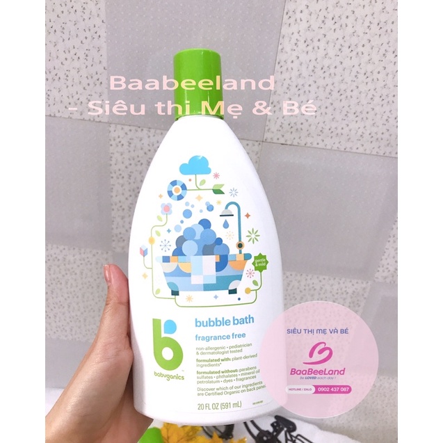 Sữa Tắm Tạo Bọt Babyganics Hương Hoa Cúc và Không Mùi Dịu Nhẹ Cho Bé  - BAABEELAND