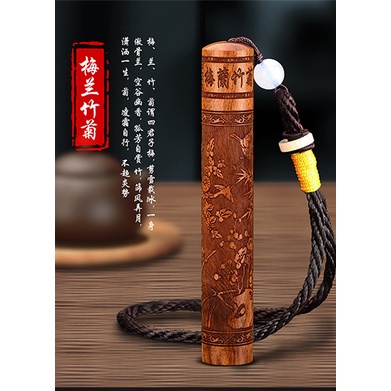 (Gỗ Đỏ) Bật Điện Thổi Chiết Hỏa Từ bằng Gỗ - Hình con rồng - Phong Thủy - May Mắn (Tặng Kèm Hộp Và Cáp Sạc)